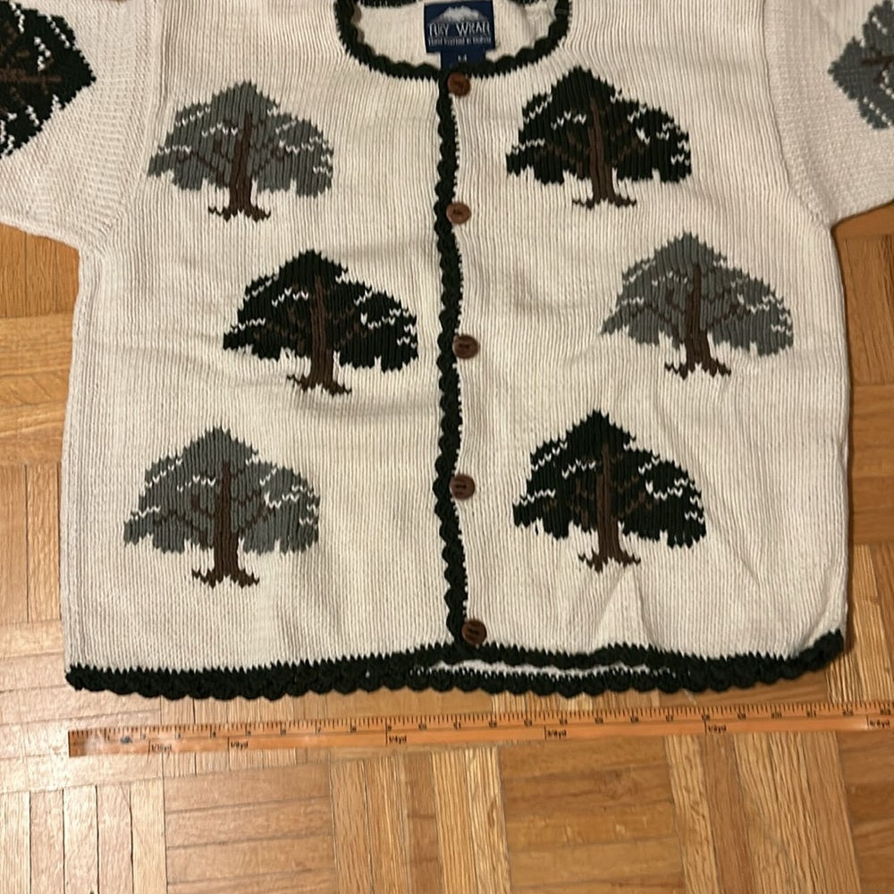 Rey Wear Tree Pattern Knit Cardigan - Picture 5 of 13